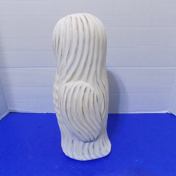 NEW Ceramic Snow Owl Bird Figurine Statue  Sculpture Home Decor - Picture 5 of 6